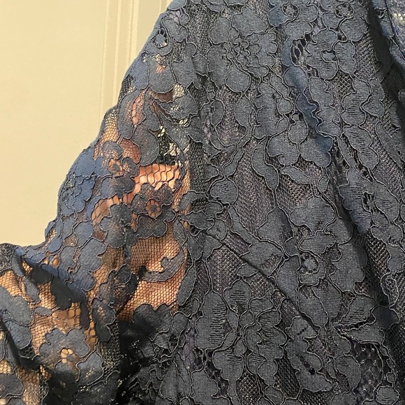 Chic Navy Lace Midi Dress Size 20 - Picture 8 of 9